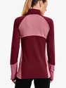 Sweat-shirt pour femme Under Armour  ColdGear 1/2 Zip-RED