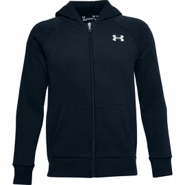 Sweat-shirt pour garçon Under Armour RIVAL COTTON FZ HOODIE dark blue