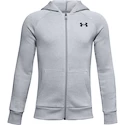 Sweat-shirt pour garçon Under Armour  RIVAL COTTON FZ HOODIE grey XL