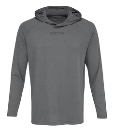 Sweat-shirt pour homme CCM LS Premium Training Hoodie Dark Grey Heathered