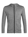 Sweat-shirt pour homme Icebreaker  Quantum III LS Zip Hoodie Metro/Black