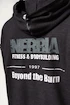 Sweat-shirt pour homme Nebbia  Washed-off Zip Up Hoodie GYM BRO Black