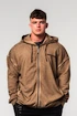 Sweat-shirt pour homme Nebbia  Washed-off Zip Up Hoodie GYM BRO Light Brown