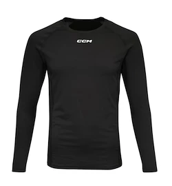 T-shirt de compression CCM Compression LS Top Black Junior