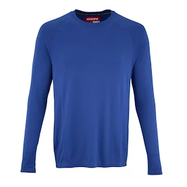 T-shirt de compression CCM LS Premium Training Tee Royal Senior