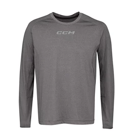 T-shirt de compression CCM Non Compression LS Tee Grey Senior