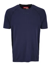 T-shirt de compression CCM SS Premium Training Tee True Navy Senior