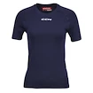 T-shirt de compression pour femme CCM  SS Training Tee Navy Senior