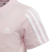 T-shirt pour enfant adidas  Essentials 3-Stripes Clear Pink 122 cm