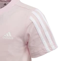 T-shirt pour enfant adidas  Essentials 3-Stripes Clear Pink 122 cm