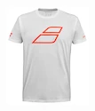 T-shirt pour enfant Babolat  Strike Cotton Tee Jr White/Strike Red 8 - 10 let