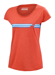 T-shirt pour femme Babolat  Exercise Stripes Tee Poppy Red S