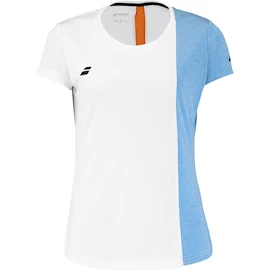 T-shirt pour femme Babolat Play Cap Sleeve Top Women White/Blue Hthr