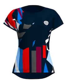 T-shirt pour femme BIDI BADU New York 2024 Capsleeve Dark Blue/Red