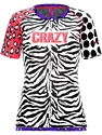 T-shirt pour femme Crazy Idea  Mountain Flash Black/Zebra