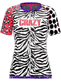 T-shirt pour femme Crazy Idea Mountain Flash Black/Zebra