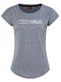 T-shirt pour femme Czech Virus Dámské sportovní tričko Recycled šedé