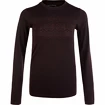 T-shirt pour femme Endurance  Yalia Seamless Wool Print LS Baselayer Dark Purple