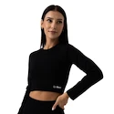 T-shirt pour femme GymBeam  FLO Ribbed CropTop Black