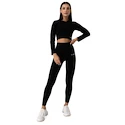 T-shirt pour femme GymBeam  FLO Ribbed CropTop Black