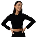 T-shirt pour femme GymBeam  FLO Ribbed CropTop Black