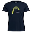 T-shirt pour femme Head  Club Lara T-Shirt Women Dark Blue/Yellow M