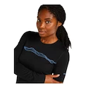 T-shirt pour femme Icebreaker Merino 200 Oasis LS Crewe Mountain Pulse Black