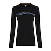 T-shirt pour femme Icebreaker Merino 200 Oasis LS Crewe Mountain Pulse Black L