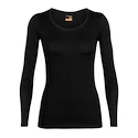 T-shirt pour femme Icebreaker Merino 200 Oasis LS Scoop Black