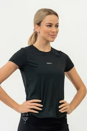 T-shirt pour femme Nebbia FIT Activewear T-Shirt “Airy” with Reflective Logo black