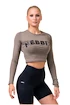 T-shirt pour femme Nebbia Hero Sporty Hero crop top long sleeve mocha XS