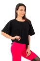 T-shirt pour femme Nebbia  Organic Cotton Loose Fit “The Minimalist” Crop Top 417 black