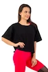 T-shirt pour femme Nebbia  Organic Cotton Loose Fit “The Minimalist” Crop Top 417 black XS/S