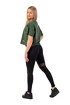 T-shirt pour femme Nebbia  Organic Cotton Loose Fit “The Minimalist” Crop Top 417 dark green