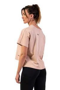 T-shirt pour femme Nebbia  Organic Cotton Loose Fit “The Minimalist” Crop Top 417 salmon XS/S