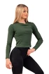 T-shirt pour femme Nebbia  Organic Cotton Ribbed Long Sleeve Top 415 dark green