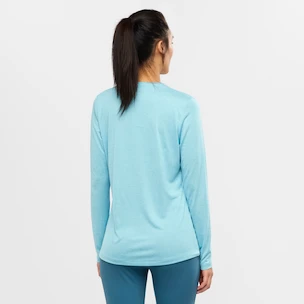 T-shirt pour femme Salomon  Agile LS Tee Crystal Blue