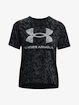 T-shirt pour femme Under Armour  LOGO AOP HEAVYWEIGHT SS-BLK