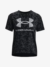 T-shirt pour femme Under Armour LOGO AOP HEAVYWEIGHT SS-BLK