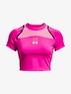 T-shirt pour femme Under Armour  Run Anywhere Crop SS-PNK