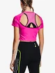 T-shirt pour femme Under Armour  Run Anywhere Crop SS-PNK