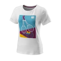 T-shirt pour femme Wilson  Racket Duo Tech Tee W White M