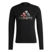 T-shirt pour homme adidas  Fast Graphic LS Tee Black