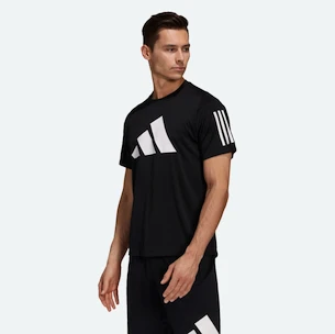 T-shirt pour homme adidas  FL 3 BAR S, noir