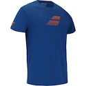 T-shirt pour homme Babolat  Exercise Big Flag Tee Men Dark Blue