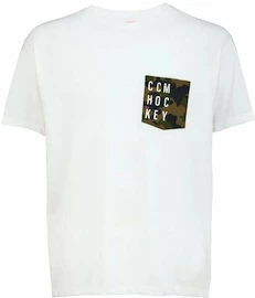 T-shirt pour homme CCM CAMO POCKET S/S TEE White