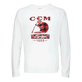 T-shirt pour homme CCM Holiday HOLIDAY MASCOTT LUMBER L/S TEE