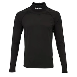 T-shirt pour homme CCM Neck Guard Top LS Black Senior