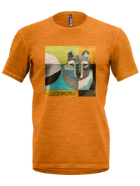 T-shirt pour homme Crazy Idea Joker Wolf/Mustard