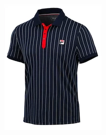 T-shirt pour homme Fila Polo Stripes Navy/White